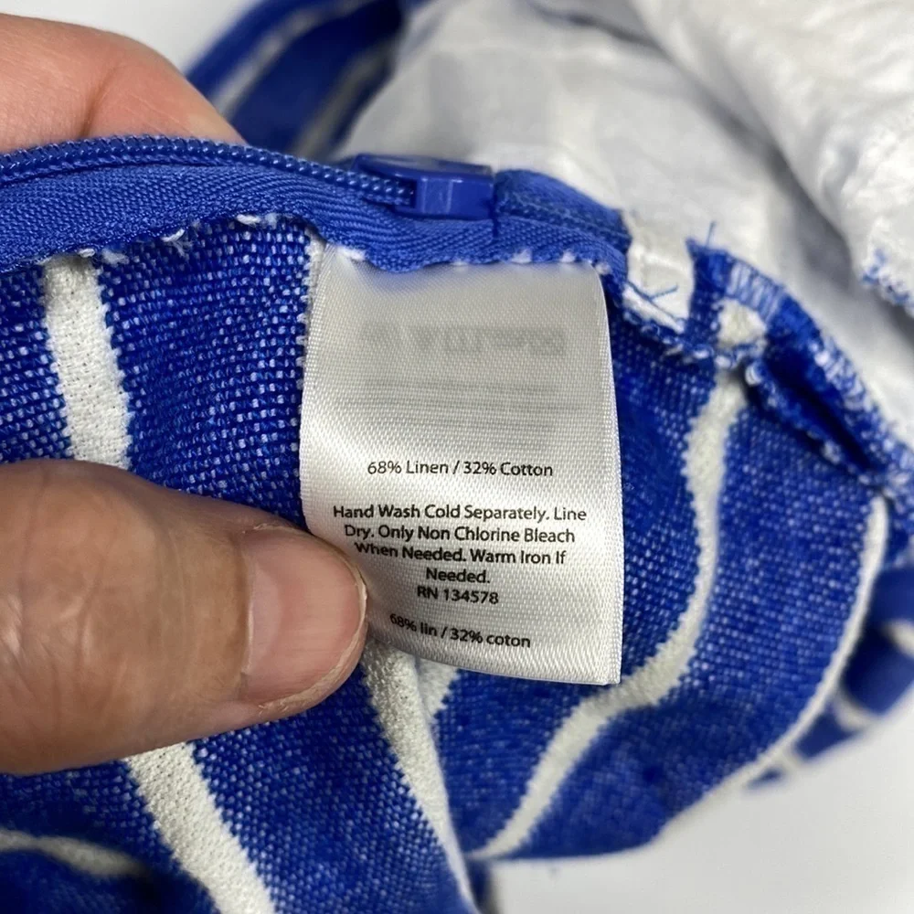 Vineyard Vines Cotton Linen Striped Nautical Sailor Shorts Size 0